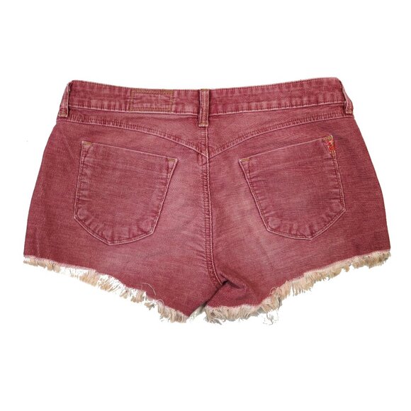 Siwy Alia Corduroy Shorts , You'll Beige Mine, 28, Distressed Red - Picture 2 of 7
